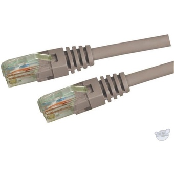 DYNAMIX 2M Cat5E UTP Patch Lead - Slimline Molding & Latch Down Plug (Grey)
