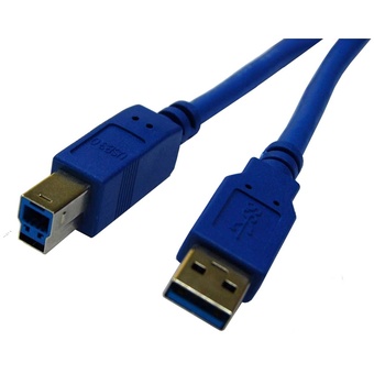 DYNAMIX USB 3.0 Type A Male to Type B Male Cable (Blue,1 m)