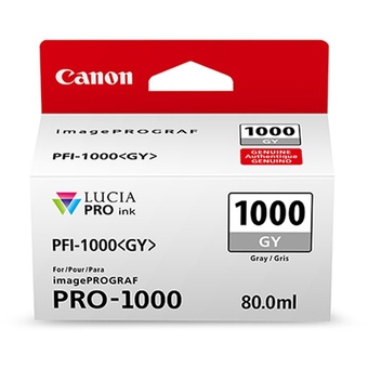 Canon PFI-1000 GY LUCIA PRO Gray Ink Cartridge (80ml)
