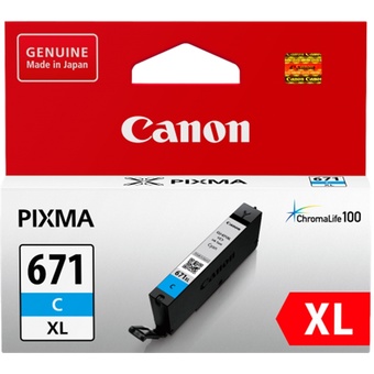 Canon CLI-671XL ChromaLife100 Extra Large Cyan Ink Cartridge
