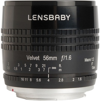 Lensbaby Velvet 56mm f/1.6 Lens for Canon EF (Black)