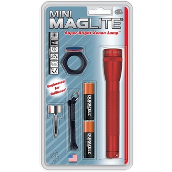 Maglite AA Mini Maglite Flashlight Combo Pack (Red)