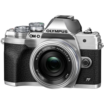 Olympus Om D E M10 Mark Iv Mirrorless Digital Camera With 14 42mm Lens Silver