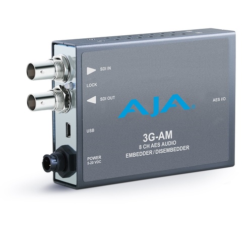 AJA 3G-AM-BNC 8-Channel AES Embedder/Disembedder with BNC Connector Cable