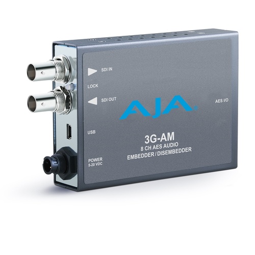 AJA 3G-AM-XLR 8-Channel AES Embedder/Disembedder with XLR Connector Cable