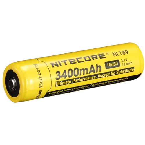 Nitecore NL1834 Li-Ion Rechargeable Battery 18650 (3.7V, 3400mAh)