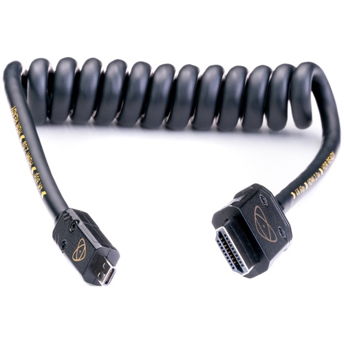Atomos AtomFLEX HDMI (Type-A) Male to Micro-HDMI (Type-D) Male Coiled Cable (12 to 24")