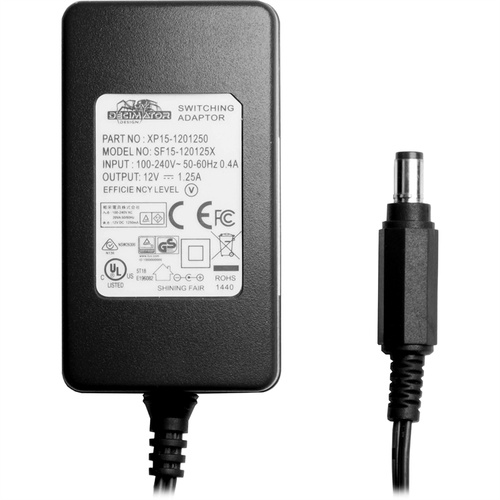 DECIMATOR Power Supply 12 VDC with Locking Coax Connector for Select DECIMATOR Devices