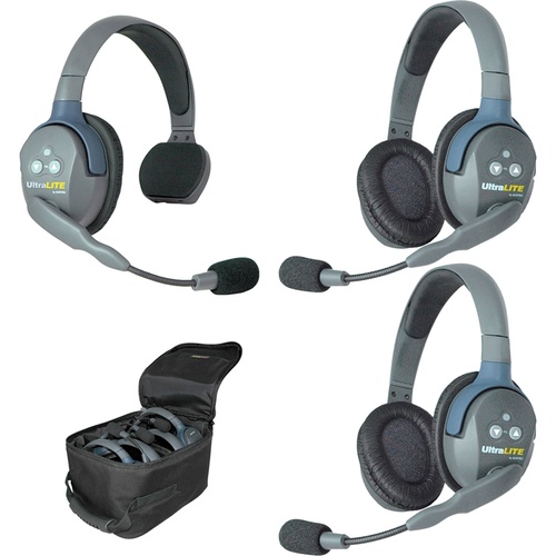 Eartec UL312 UltraLITE 3-Person Headset System with Batteries, Charger & Case