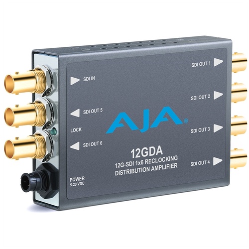 AJA 12GDA 12G-SDI 1x6 Reclocking Distribution Amplifier