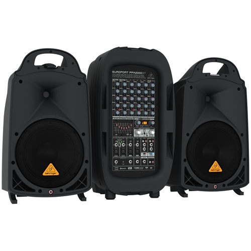 Behringer EUROPORT PPA2000BT - 2000W 8-Channel Portable PA System with Bluetooth Wireless