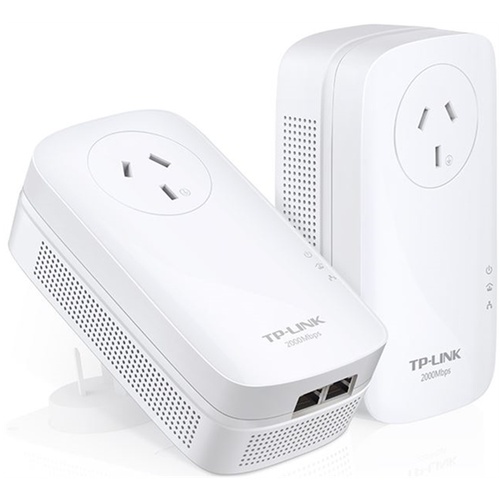 TP-Link AV2000 2-Port Gigabit Passthrough Powerline Starter Kit