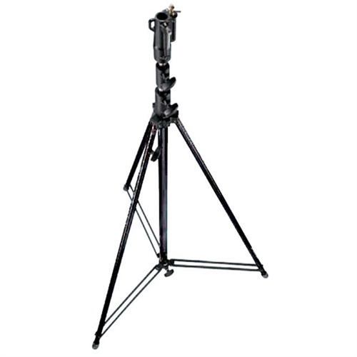 Manfrotto 111BSU Tall Steel Cine Stand with Leveling Leg, Black (3.6m)