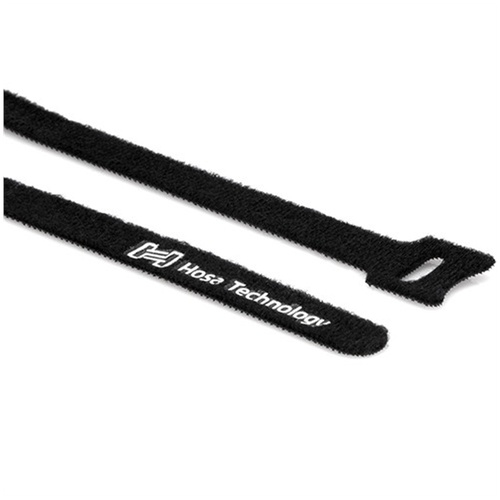 Hosa Technology WTI-508 Hook & Loop Cable Ties 0.5 x 8" (Black, 50-Pack)