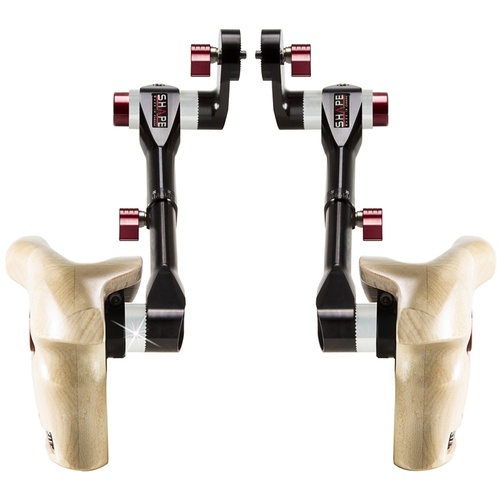 SHAPE Double Telescopic Wooden Handle Grips for ARRI Rosettes
