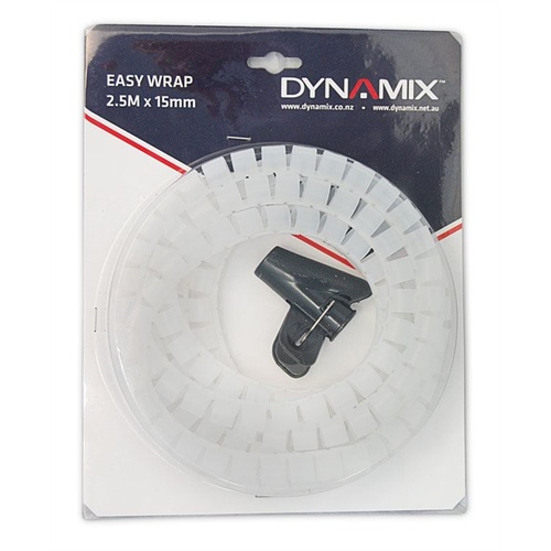 DYNAMIX Easy Wrap Cable Management Solution (Clear, 2.5m x 15mm)