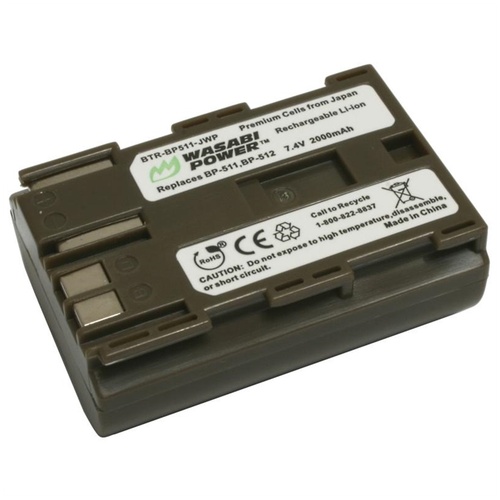 Wasabi Power Battery for Canon BP-511, BP-511A, BP-512, BP-514