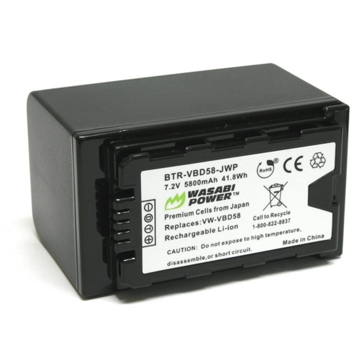Wasabi Power 5800mAh Battery for Panasonic VW-VBD58 and AG-VBR89G
