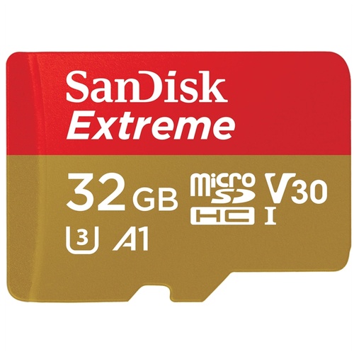 SanDisk 32GB Extreme UHS-I microSDHC Memory Card with SD Adapter