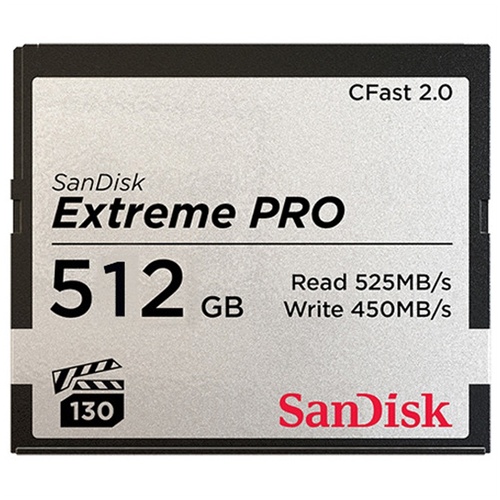 SanDisk 512GB Extreme PRO CFast 2.0 Memory Card