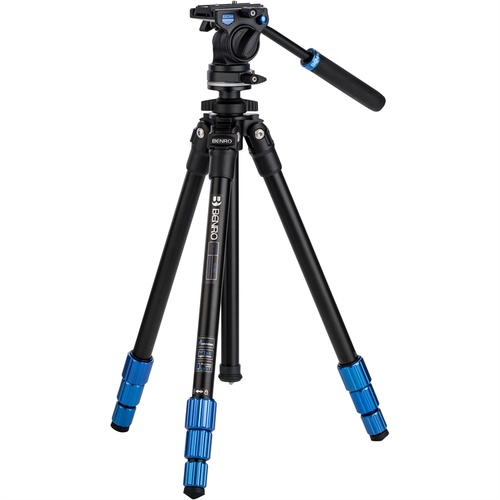 Benro TSL8AS2CSH Slim Video 4-Section Aluminium Tripod with S2CSH Video Head