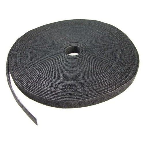 DYNAMIX CAB2012V Hook and Loop Velcro Roll Dual Sided (20m x 12mm, Black)