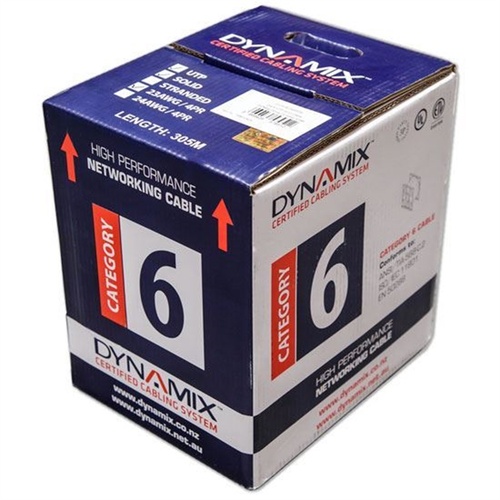 DYNAMIX Cat6 UTP Solid Cable Roll on Reel (Red, 305 m)