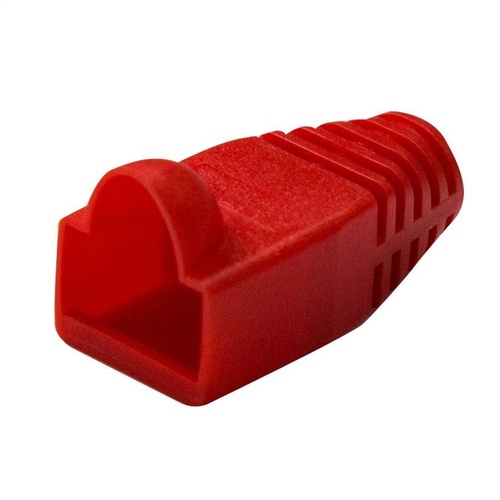 DYNAMIX RJ45 Strain Relief Boot (6 mm, Red, 20 Pack)