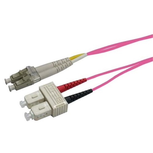 DYNAMIX 50u LC/SC OM4 Fibre Lead (Duplex, Multi-mode, 0.5 m)