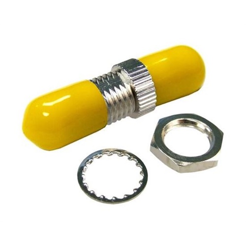 DYNAMIX Fibre ST/ST Simplex Single-Mode Joiner with Ceramic Sleeve (Yellow)