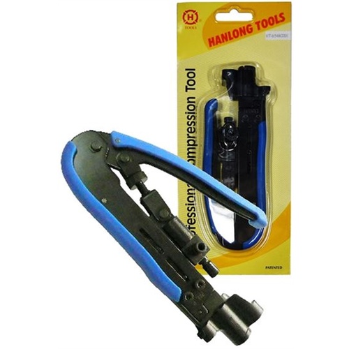 HANLONG Compression Crimp Tool for RG59, RG6 F,BNC,RCA and RG11 F