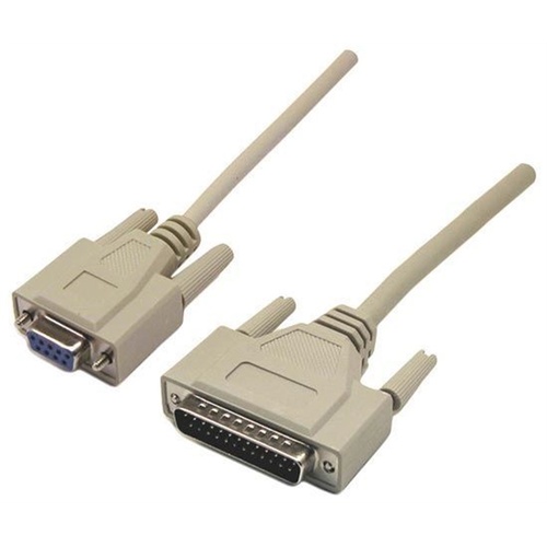 DYNAMIX DB9 Female to DB25 Male Null Modem Cable (2 m)