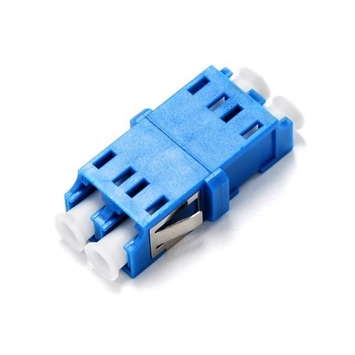DYNAMIX Flangeless Fibre LC/LC Duplex Single-Mode Joiner with Ceramic Sleeve (Blue)