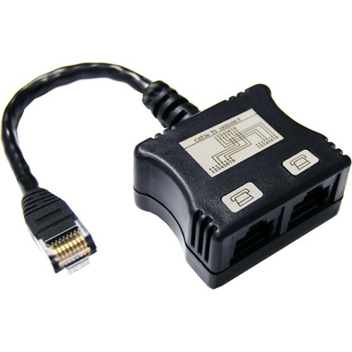 DYNAMIX RJ45 Dual Adapter with Short Cable