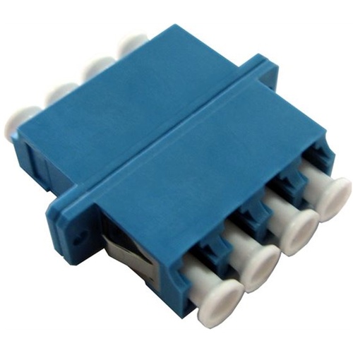 DYNAMIX Fibre LC/LC Quad Single-Mode Joiner with Ceramic Sleeve (Blue)