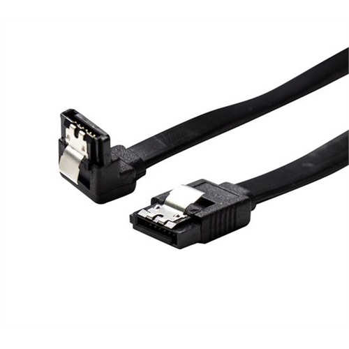 DYNAMIX Right-Angled SATA 6Gbs Data Cable with Latch (Black, 0.5 m)