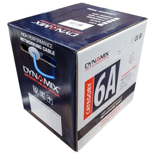 DYNAMIX Cat6A FTP Shielded Solid Cable Roll (Blue, 305 m)