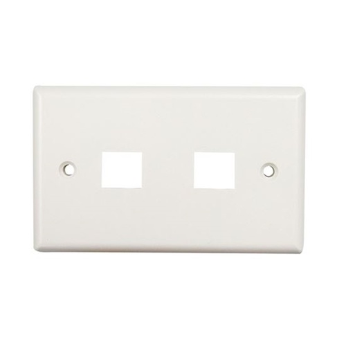 DYNAMIX Dual Port Face Plate for 110 & Keystone Jacks