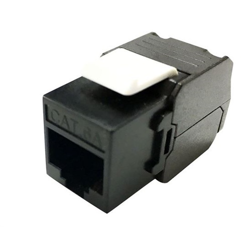 DYNAMIX Cat6 UTP Keystone Slimline Toolless & Punch Down Compatible Jack (Black)