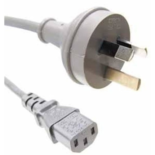 DYNAMIX 3-Pin Plug to IEC Female Plug Power Cord (White, 1.5 m)