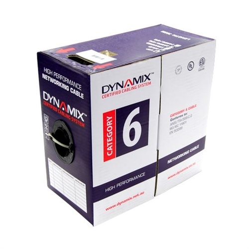 DYNAMIX Cat6 UTP External Solid Cable PE Jacket (305m, Black)