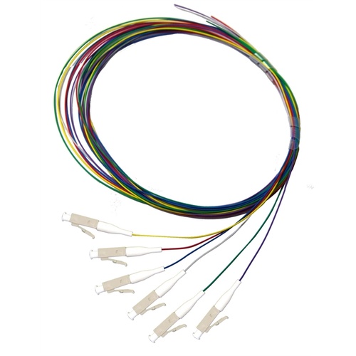 DYNAMIX LC Pigtail OM3 6x Pack Colour Coded (2m)