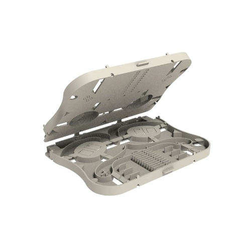 DYNAMIX Splice Tray 24FO Stackable with Clear White Lid