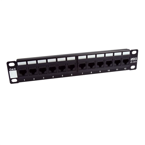 DYNAMIX 10" 12 Port Cat6 Patch Panel for 10" Cabinet R10 series