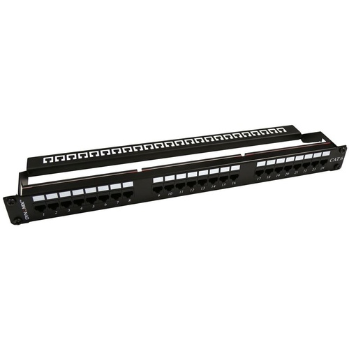 DYNAMIX 24 Por Cat6 UTP Patch Panel with plastic labelling kit (19")