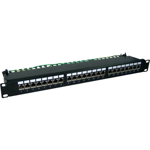 DYNAMIX 24 Port Cat6 Shielded Patch Panel 19"
