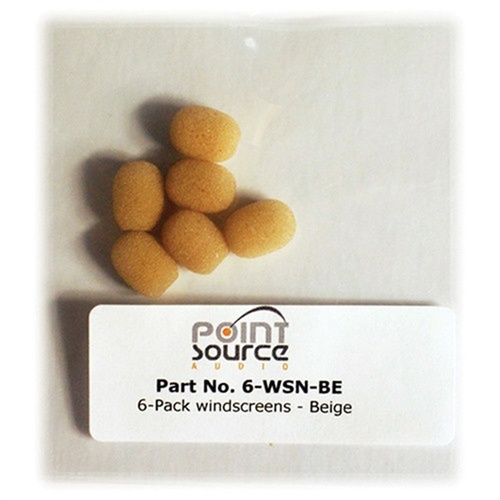 Point Source Audio 6-WSN-BE Windscreen (Beige, Set of 6)