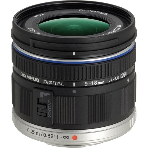 Olympus M.Zuiko 9-18mm f/4.0-5.6 Lens (Black)