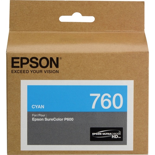 Epson T760 UltraChrome HD Cyan Ink Cartridge
