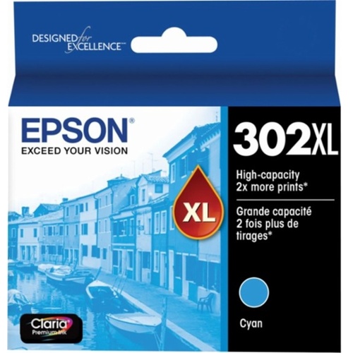Epson 302XL High-Capacity Cyan Ink Cartridge